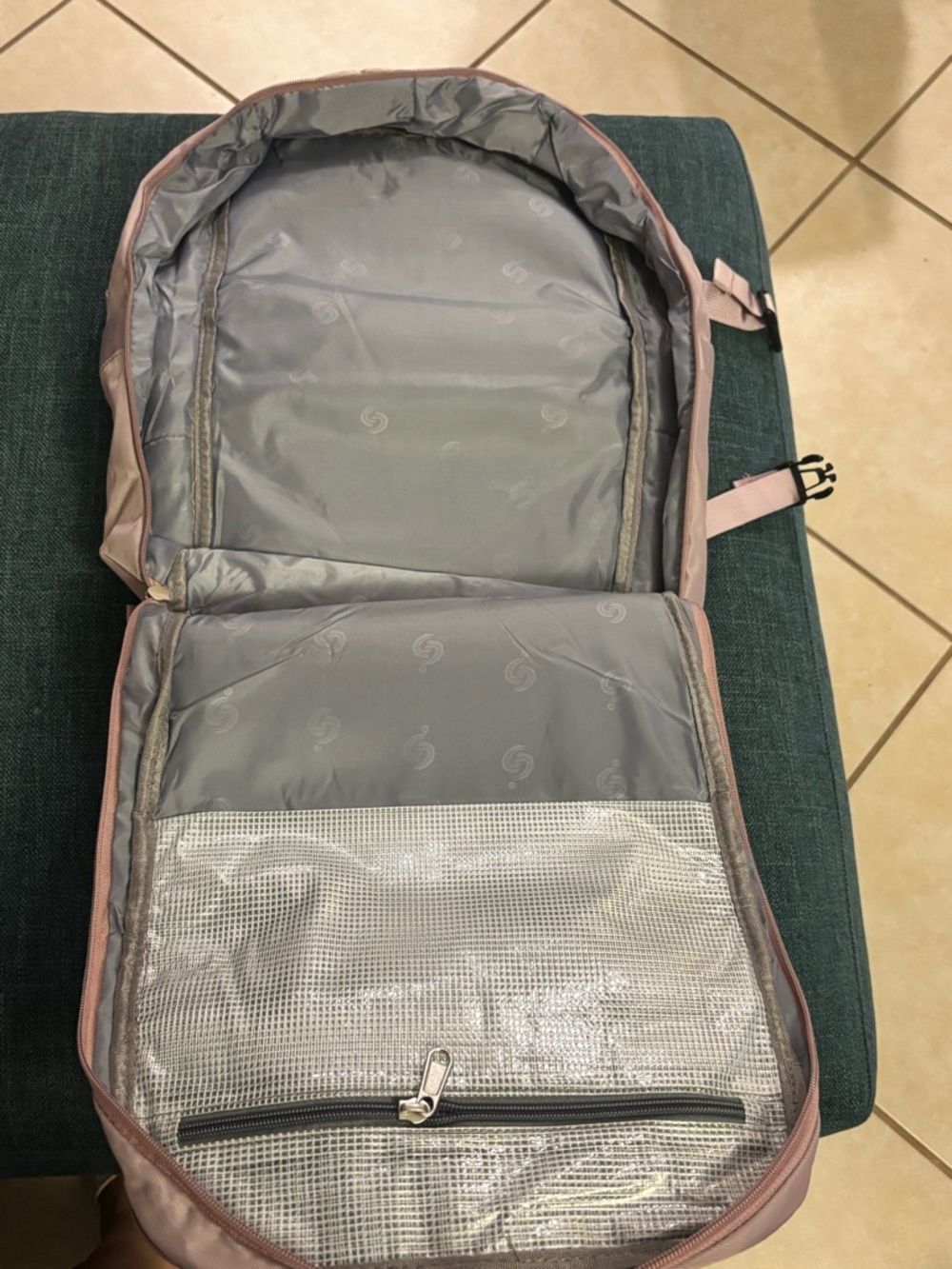 Light Pink Travel Backpack - Picture 6 of 7